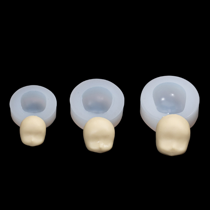 Universal silicona cara molde al vapor relleno cara grande medio pequeño tamaño serie suave arcilla fondant muñeca Q versión cara molde