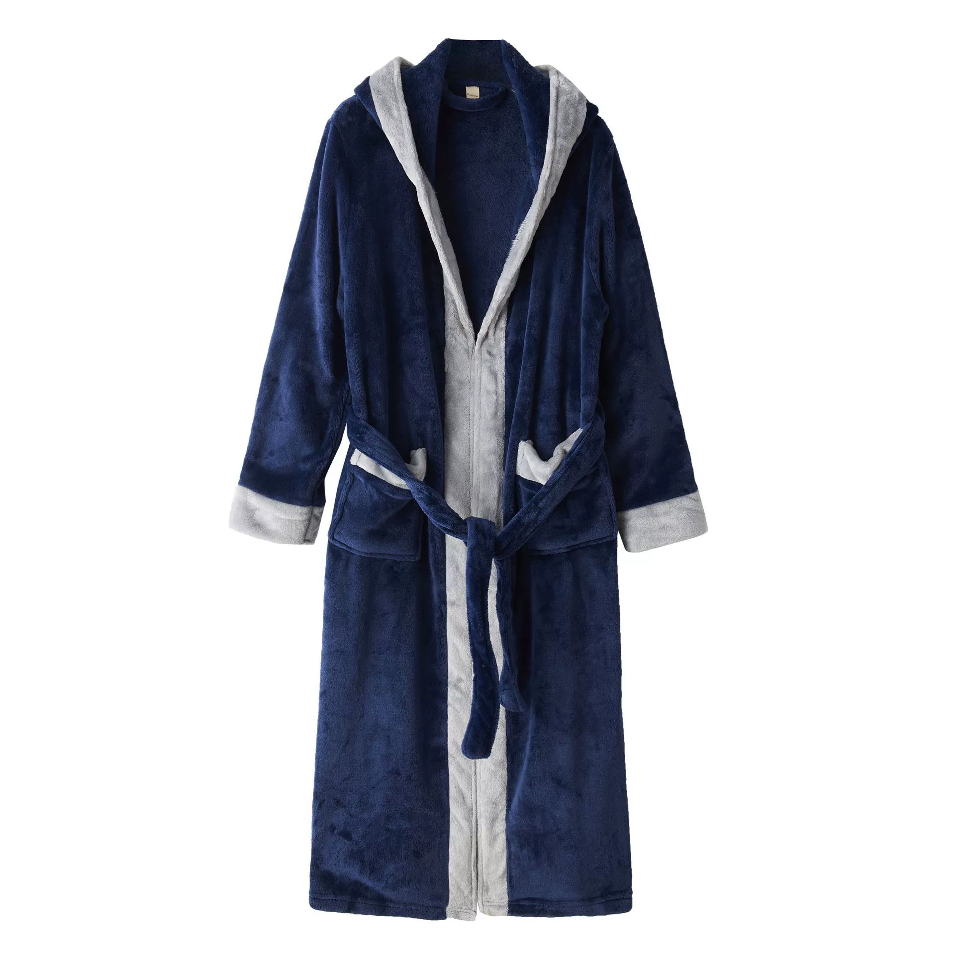 Winter coral velvet bathrobe, men's demi-season warm long flannel pijama for beloved
