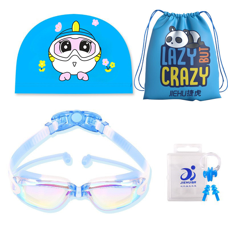 Blue polyurethane bag, diving, panda
