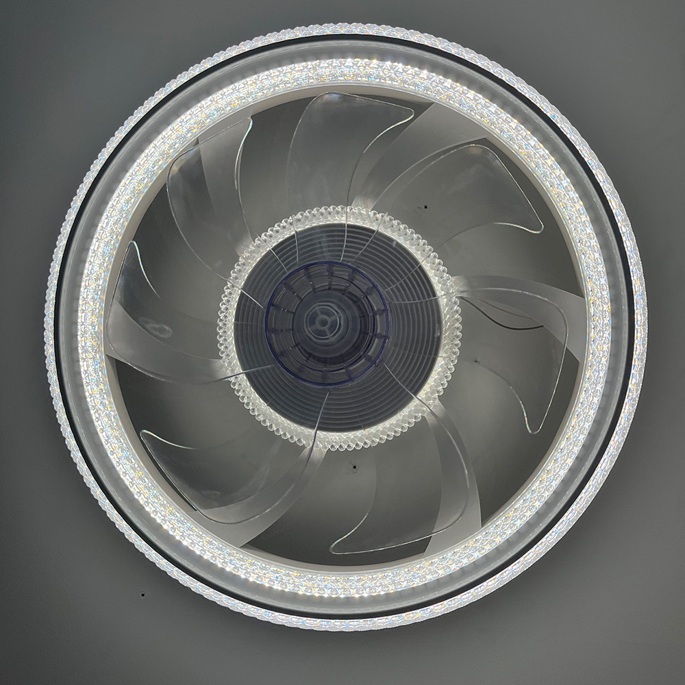 Transfronterizo caliente RGB dormitorio ventilador de techo luz graffiti inteligente restaurante ventilador luces Zhongshan ventilador lámpara fábrica