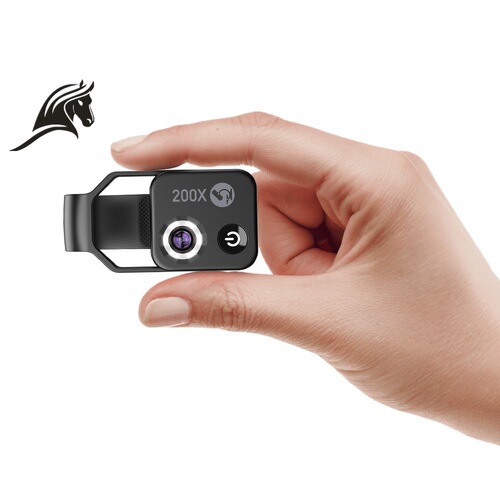 Klima portable 200x mobile phone microscope magnifying glass HD mobile phone portable microscope magnifying glass