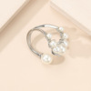 Retro design fashionable one size ring from pearl, French retro style, light luxury style, Korean style, simple and elegant design