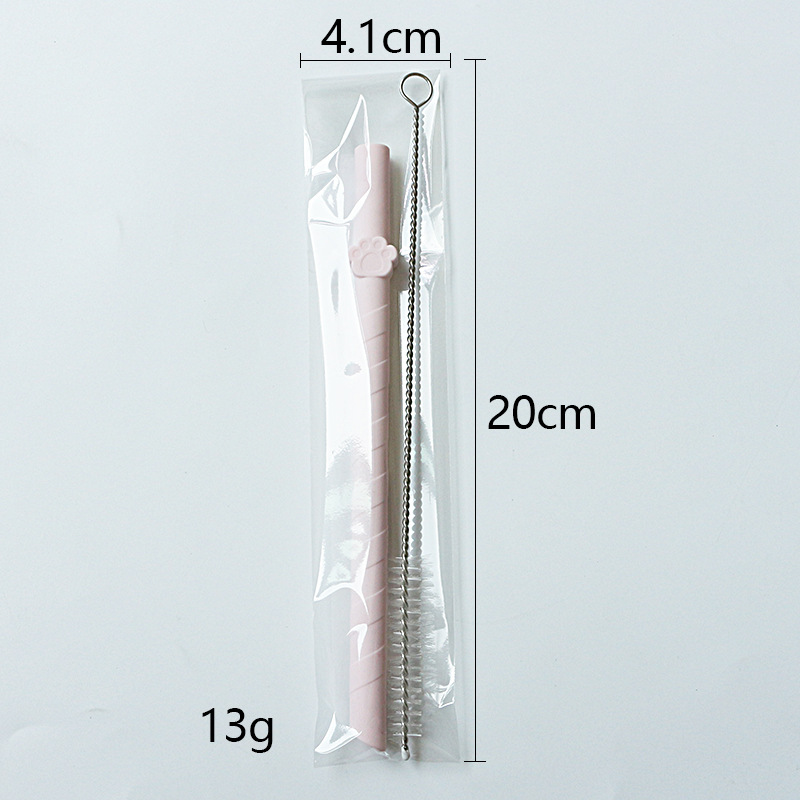 Spot pajitas de silicona, pajitas de animales de tubo recto, venta caliente de Amazon, pajitas de color resistentes a altas temperaturas, ventas directas de fábrica