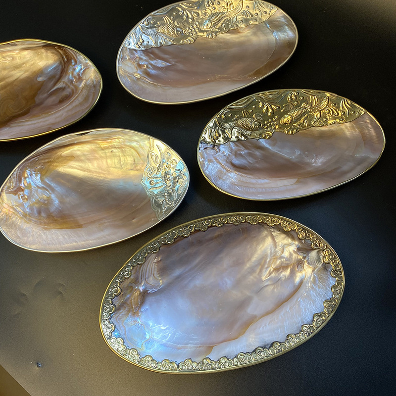 Natural Shell Tray Jewelry Cosmetics Storage Tray Accessible Luxury Home Furnishings Living Room Decoration Sichuan Fritillary Fruit Natural Shell Tray Jewelry Cosmetics Storage Tray Accessible Luxury Home Furnishings Living Room Decoration Sichuan Fritillary Fruit