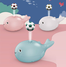 两用电动萌趣悬浮球鲸鱼 一键启动感应风扇吹球玩具 新奇特创意