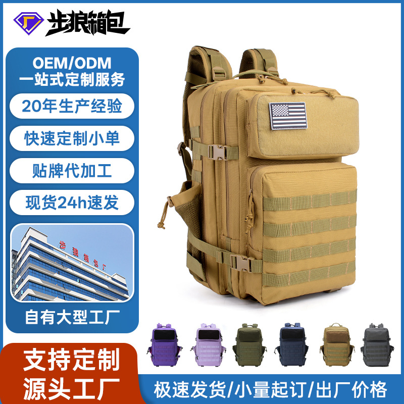 Transfronterizos personalizados al aire libre recargable caminata bolsa de montaña de gran capacidad viaje camping mochila tactico de ejercicio