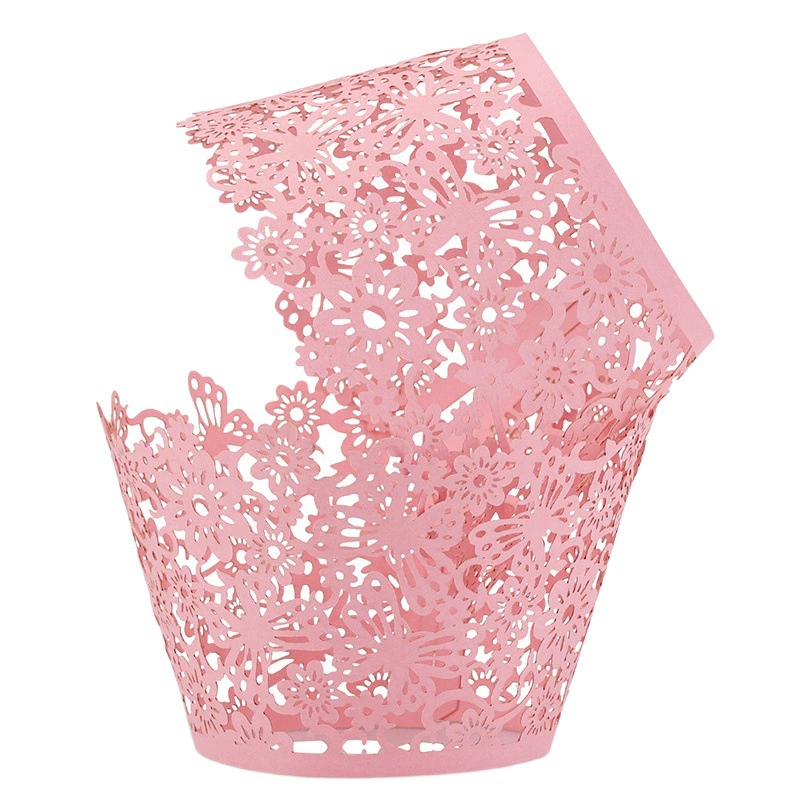 Европейский узор Лазерная полые чашки для торта Упаковка для выпечки Край DIY Торт Mafen Cup