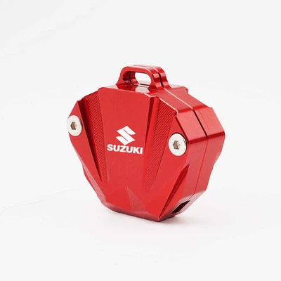 Suitable for Suzuki Dl250 Gsx250R Gsx150 Modified Key Protective Case Geek Sa Dl250 Keychain (Dəbilqə (Kaska) aksesuarları) - red-key-shell-suzuki-logo