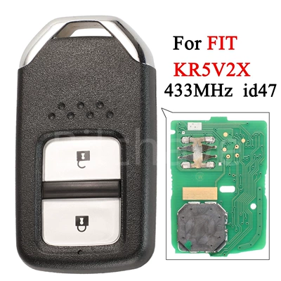 Kr5V2X Is Suitable for Honda's New Fengfan, New Fit Gray Smart Car Key Remote Control Id47 Chip 433Mhz (Car Keys) - 2-keys