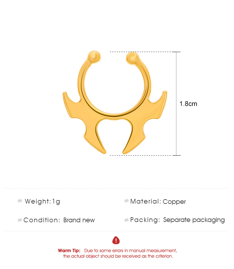 Fashion Geometric Copper Plating Nose Ring
