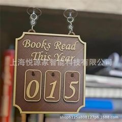 跨境Hanging Bookshelf Counter bookish decor悬挂书架读书计数