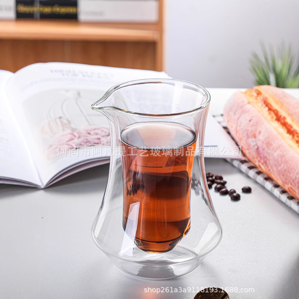 Suministro directo de fábrica nuevo de doble capa de vidrio cafetera de vidrio borosilicato compartir olla traje en stock suministro fijo