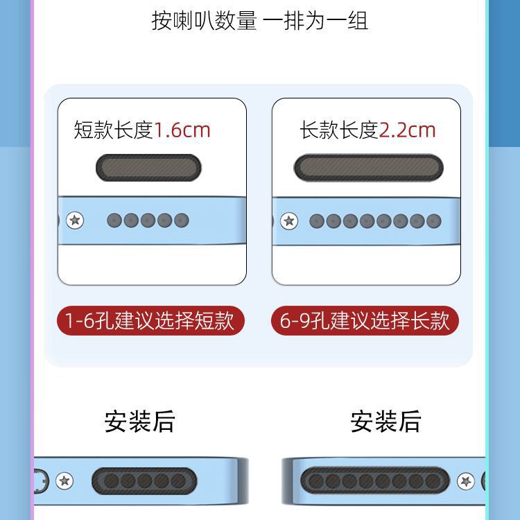 Teléfono móvil de comercio exterior, tableta, red general a prueba de polvo, auricular, orificio de altavoz, 6 orificios, 8 orificios, altavoz a prueba de polvo, adhesivo de red a prueba de polvo