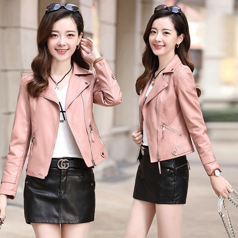 Women's Leather Jacket 2025 Spring and Autumn New Trendy Korean Style Biker Jacket Short Early Spring Women's Short Coat Women's Leather Jacket 2025 Spring and Autumn New Trendy Korean Style Biker Jacket Short Early Spring Women's Short Coat