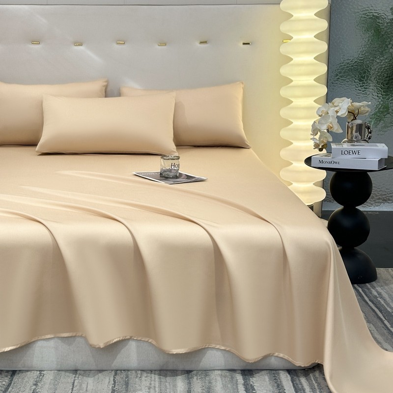 Nuevas sábanas de seda de una sola pieza de verano fresco edredón funda de almohada individual cama individual seda de hielo juego de seda de tres piezas 2025 nuevo