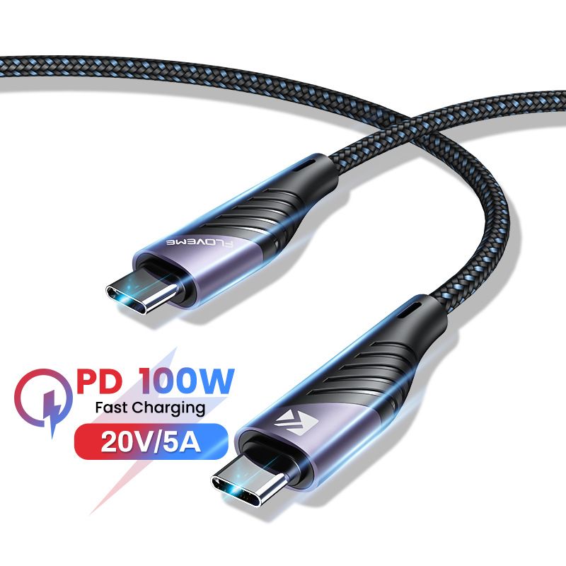 Flowme-Datenkabel zu Typ-C PD100w, schnell geeignet für das Aufladen von Android-Huawei-Telefonen_voghion.com