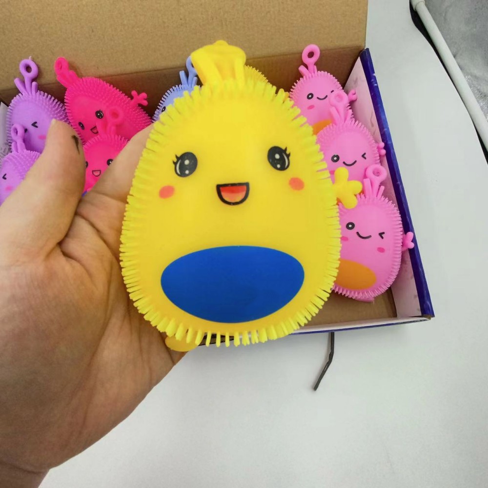 Dibujos Animados luminoso pellizco música descompresión muñeca lindo aguacate juguete decoración nuevo flash bola elástica lote