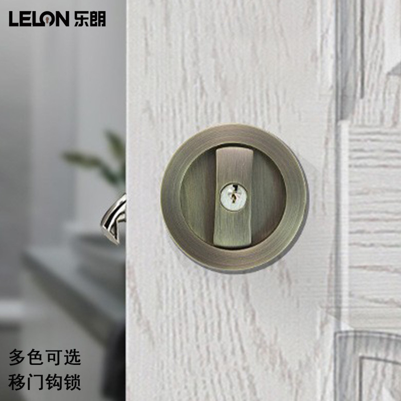 Cerradura de puerta deslizante personalizada con llave cerradura de puerta invisible cerradura de puerta de baño de cocina cerradura de gancho de empuje redondo