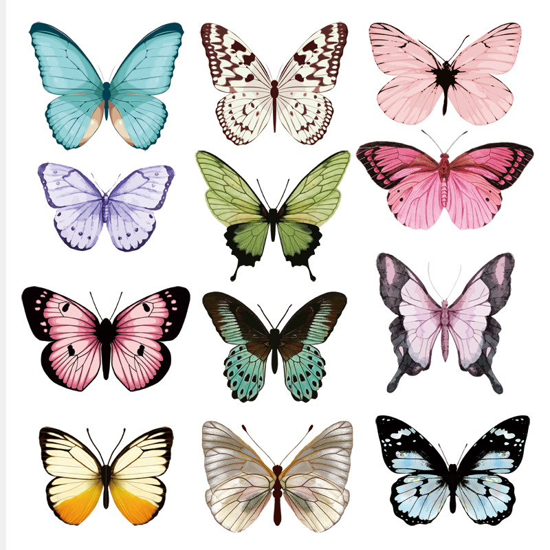 Nuevo pvc tridimensional accesorios de mariposa ramo de tarjetas decoración de mariposas color mariposa tarjeta accesorios de floristería flores regalos image 3