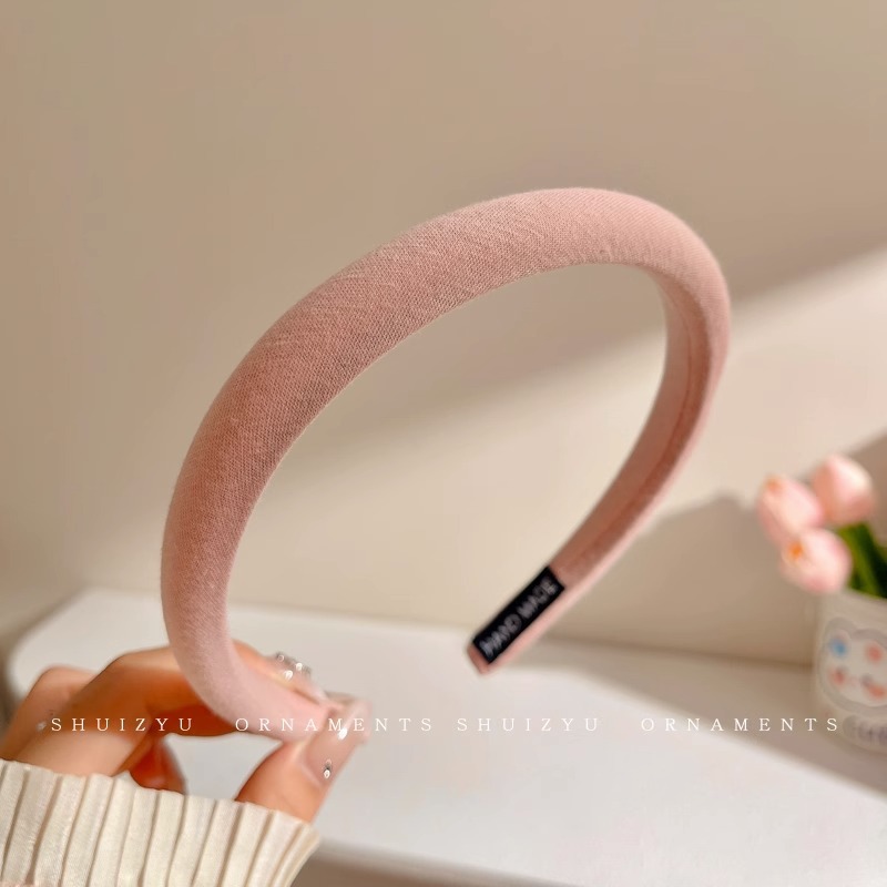 Diadema rosa para niñas 2025, nuevo accesorio para el cabello, diadema ancha para lavarse la cara, diadema de corona alta, accesorio para el cabello de celebridad de internet.