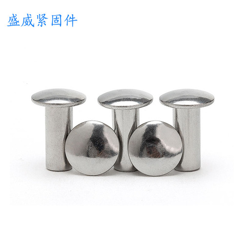 GB873 304 stainless steel flat round head semi-hollow rivets round head rivets semi-hollow rivets