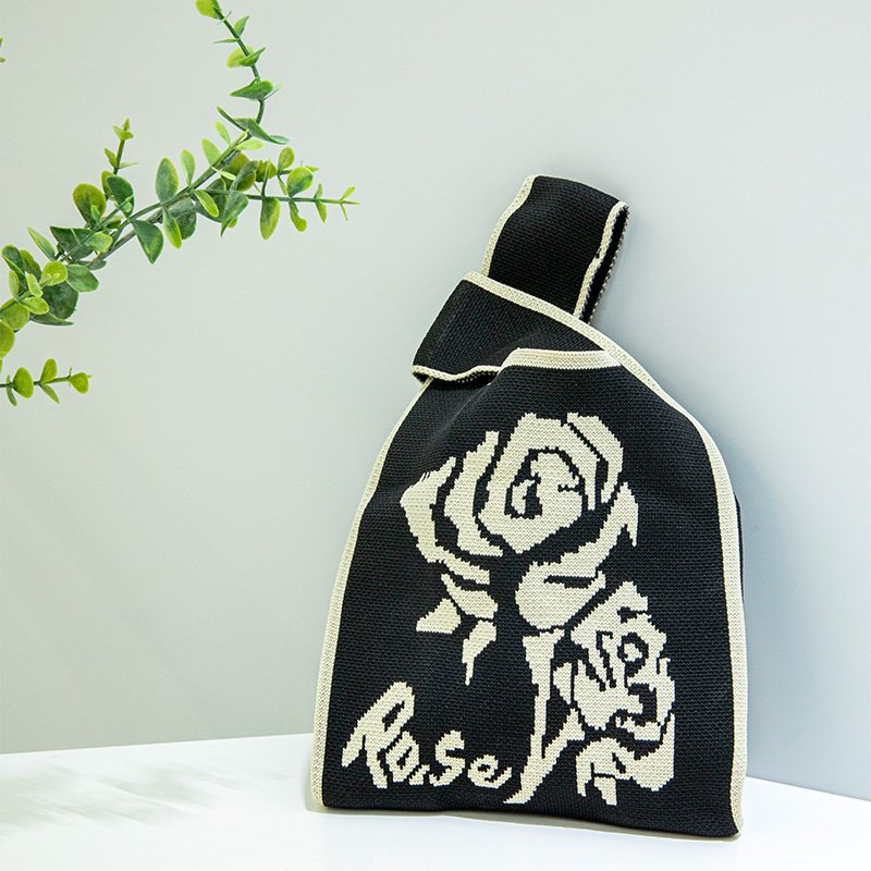 新款户外百搭针织托特包网红手办包包手机收纳包包ins女士手提包