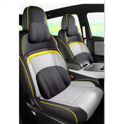 Coverage Seat Cover, Modelə uyğun (Original) oturacaq örtükləri - black-and-yellow-memory-foam-version-remarks-on-model-year-rear-row-half-package