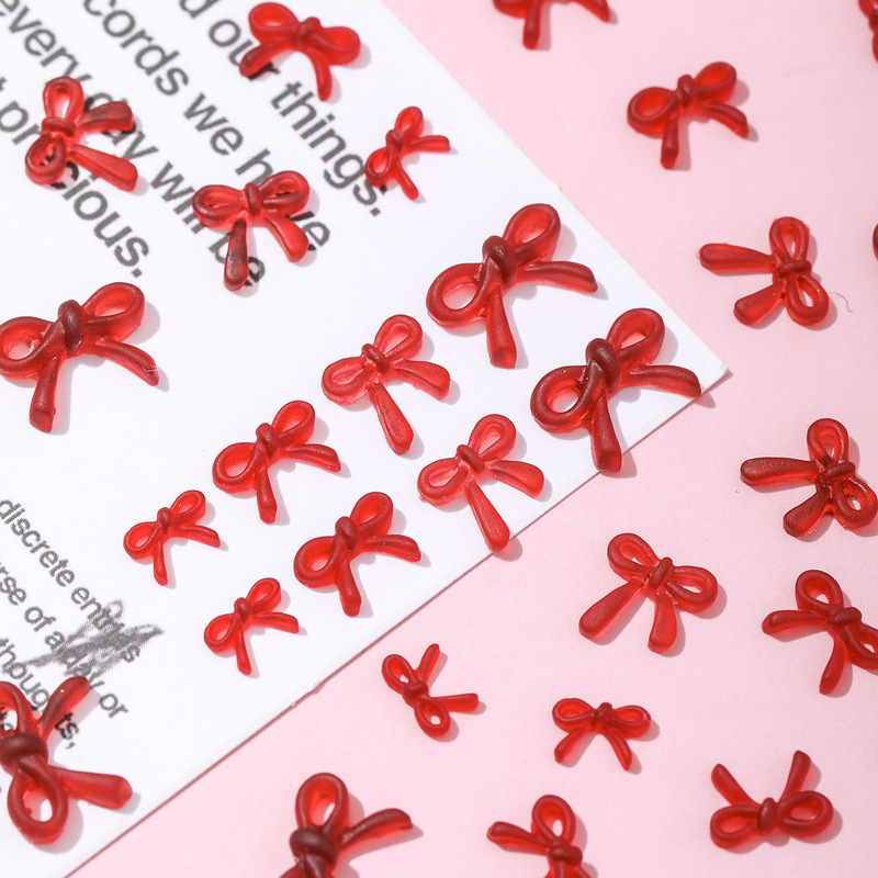 Cross-Border New Wine Red Hollow Ribbon Bow Nail Art Jewelry Mini Three-Dimensional Resin Nail Accessories Wholesale Cross-Border New Wine Red Hollow Ribbon Bow Nail Art Jewelry Mini Three-Dimensional Resin Nail Accessories Wholesale