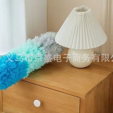 Cross-Border New Telescopic Dust Duster Bendable Fiber Dust Duster Color Dust Sweeping Simulated Feather Duster