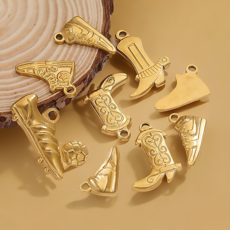 Colgante de zapatos de acero inoxidable colgante de acero de titanio DIY pulsera collar bolsas colgantes joyas accesorios fabricación al por mayor