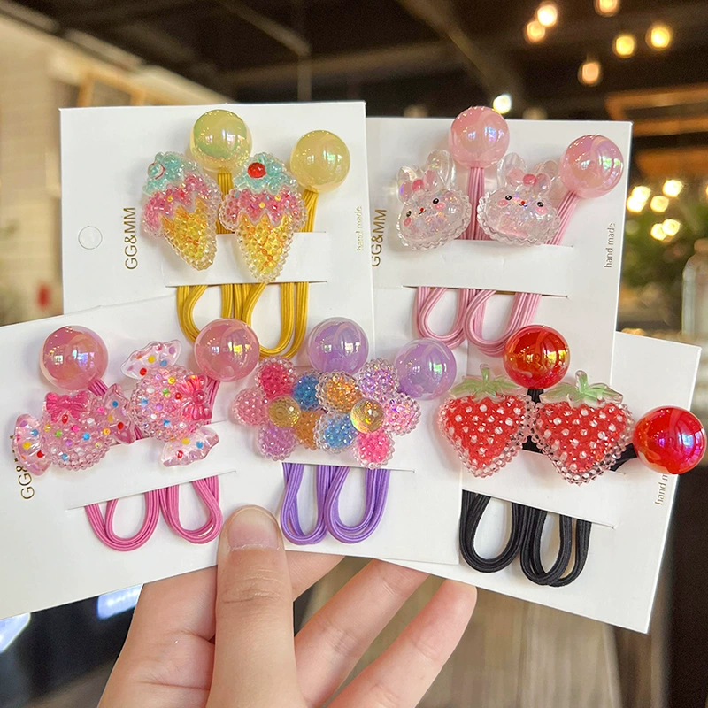 Детский аксессуар для волос, клубника, резинка для волос, в корейском стиле