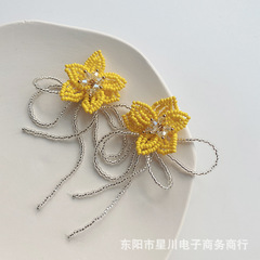 森系の美しい数珠の花のフリンジの半製品の隣の家の女性のイヤリングの加工のファッションの帽子の部品の装飾の材料