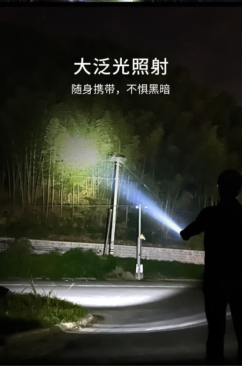 Shenyu Mini Flashlight, High-Brightness, Long-Range, Outdoor, Household, Portable, Student, Elderly, Lighting Lamp, Rechargeable Led