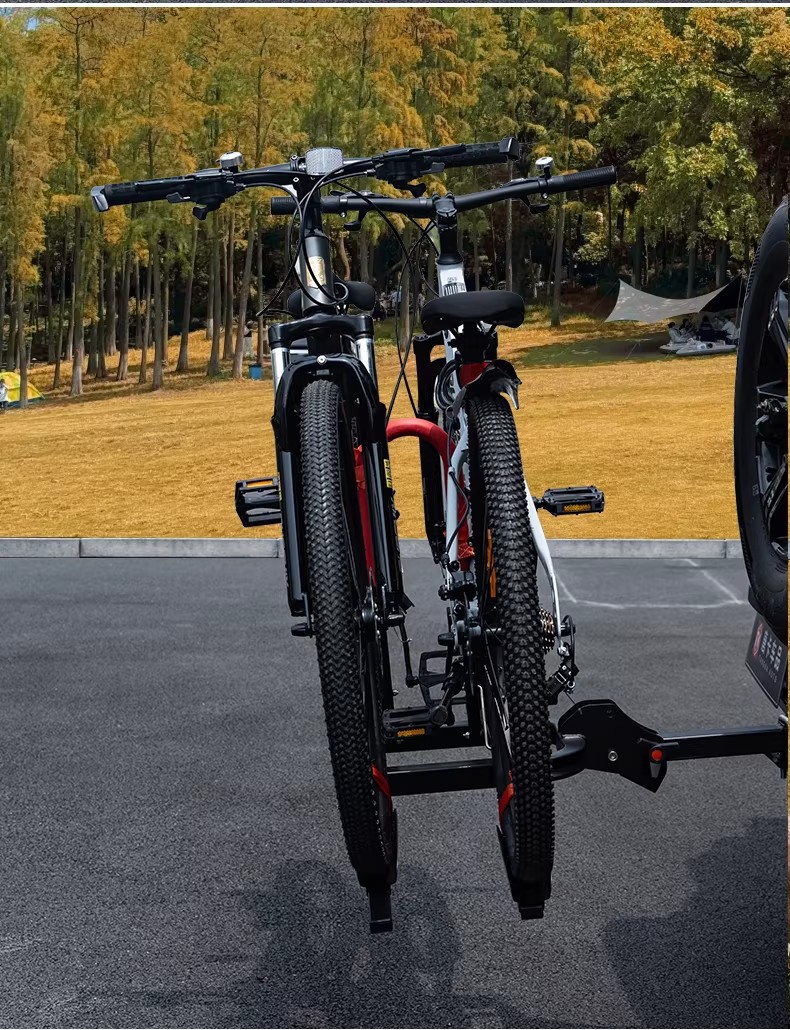 Tank 300 Vehicle-Mounted Bicycle Rack, Multi-Hook Rear Rack, Foldable Square Mouth Straight Rear Rack, Trailer Hook, Rear Hitch Modification