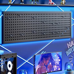 ホールボード収納ラック壁ハンドルヘッドフォン装飾ディスプレイ棚eスポーツルームコンピュータデスク壁収納吊りボード