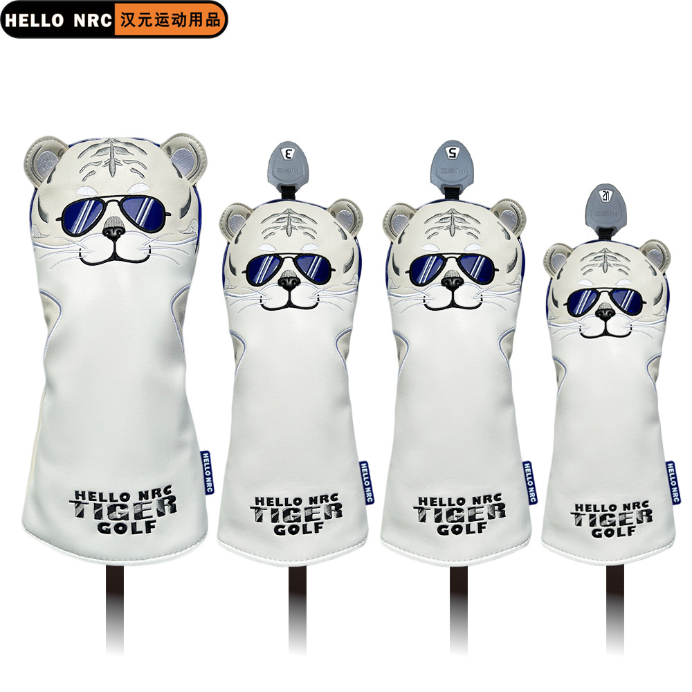 Fabricante DE LA NUEVA cubierta del Club de Golf cubierta de la barra de madera semicírculo barra recta cubierta Tigre dibujos animados lindo