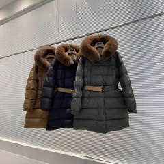 2025冬季新款max狐狸毛系腰带短款羽绒服双面穿女保暖外套百搭