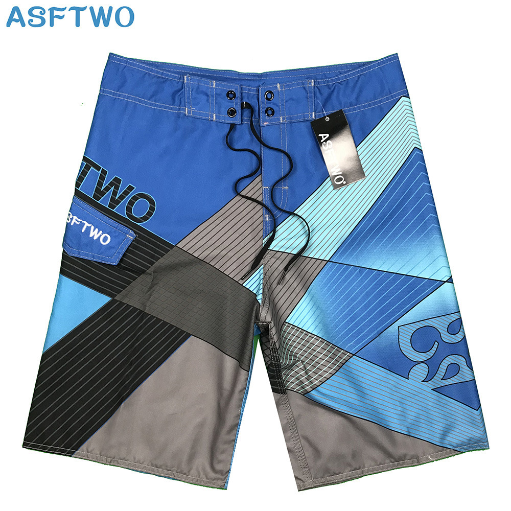 国境を越えた電気商asftwoスポット水密桃皮パイル男性速乾ビーチパンツプリントサーフィン五分パンツ