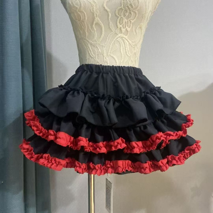 芭蕾风蓬蓬蛋糕裙女装夏季新款设计感松紧高腰显瘦防走光A字短裙|undefined