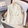 Milk white picture color gold buckle