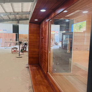 Wholesale price 2-4 people wooden dry steam outdoor panoramic steam Sequoia sauna room