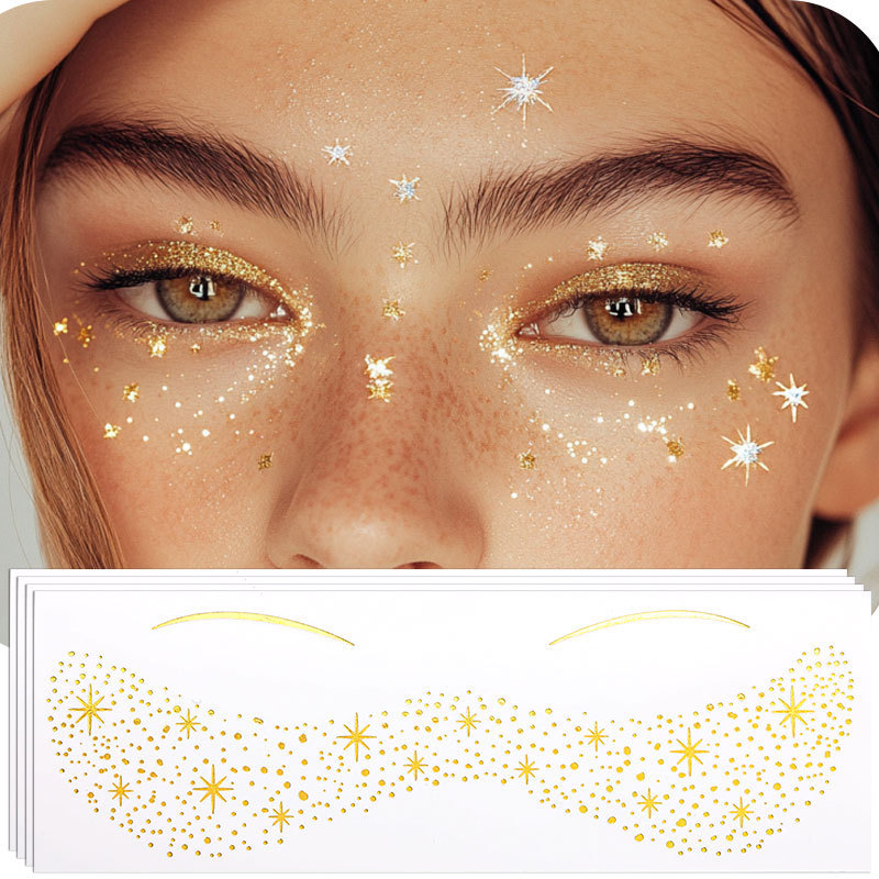 Bronzing Freckle Sticker Tattoo Sticker Waterproof Sweat-proof Cross-border Freckle Face Sticker Temporary Makeup Sticker for Europe and America