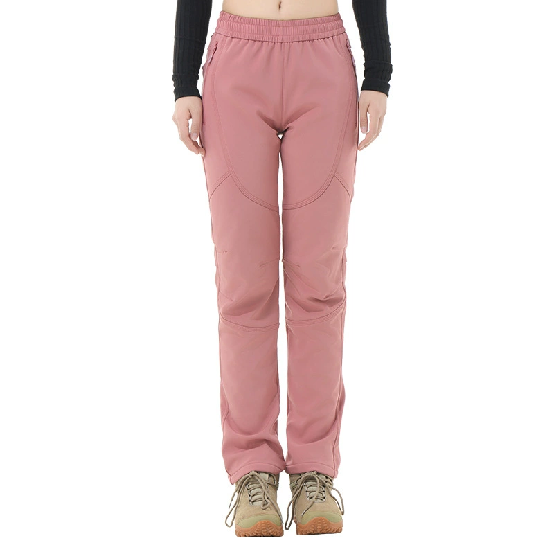 Наружные мягкие брюки женские новые водонепроницаемые ветрозащитные эластичные зимние бархатные теплые альпинистские брюки-штурмовые брюки мужские лыжные брюки