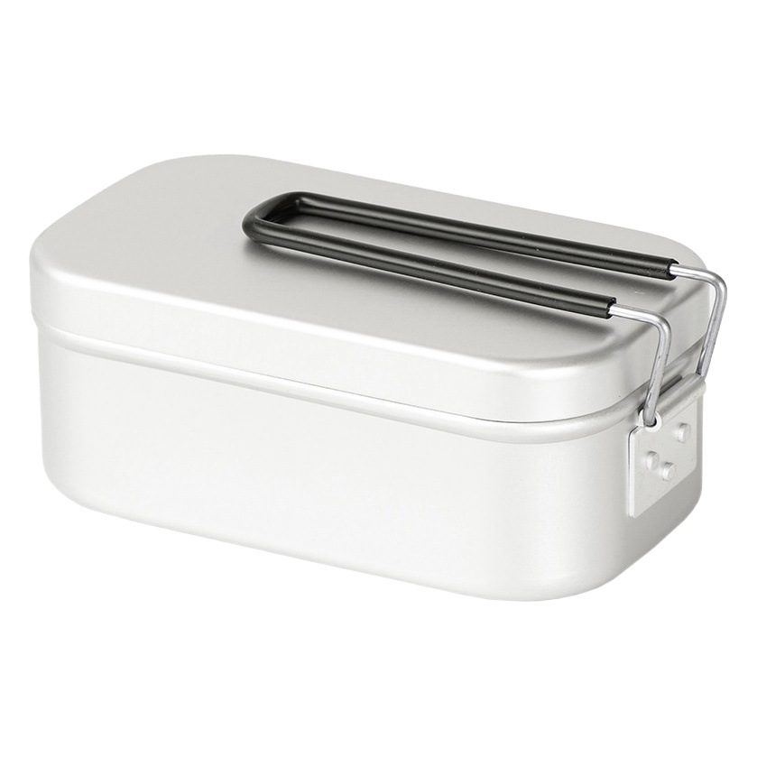 Cuadrado adulto transfronterizo excursión al aire libre camping artefacto de cocina caja de almuerzo de aluminio portátil de viaje caja de almuerzo Bento japonés