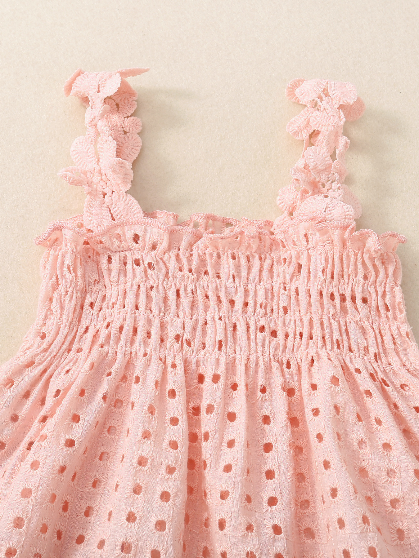Collarless Neckline Classic Style Solid Color Cotton Girls Clothing Sets