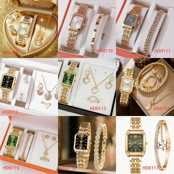 Trendy Best-Selling Roman Numeral Luxury Diamond-Studded Cuban Bracelet with Women's Watch Fashionable Hip-Hop Steel Watch
