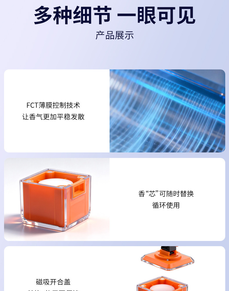 Car Air Freshener 2026 New Model Vent Clip Fragrance Deodorizer for Car Interior Odor Removal Perfume for Vehicle Use