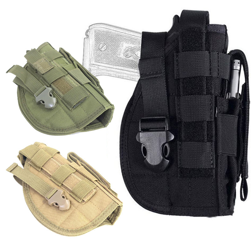 Funda de pistola táctica al aire libre para fanáticos militares transfronterizos, bolsa de pierna de campamento de montañismo al aire libre, funda de pistola invisible táctica de campo CS