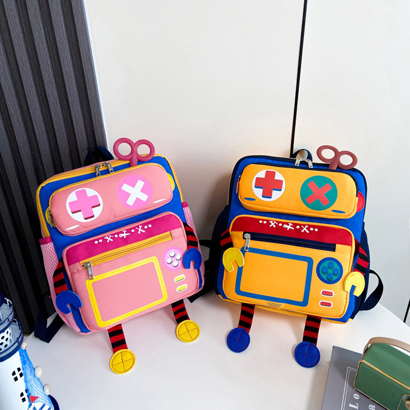 2024. gada jaunais bērnudārzs, jauka multfilma robotu mugursoma Mazās klases vidējās klases augstākās klases mugursoma bērnu skolas soma_voghion.com