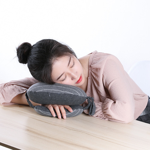 Eye mask two-in-one neck pillow jersey foam particle eye mask pillow car travel leisure nap pillow